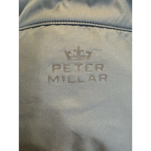 Peter Millar Women's Blue Fleece Lined 1/4 Quarter Zip Pullover Sz Large - Picture 4 of 7